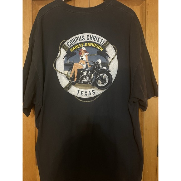 harley davidson shirt 3xl Corpus Christi Texas Sailor Biker Men's - Picture 3 of 7